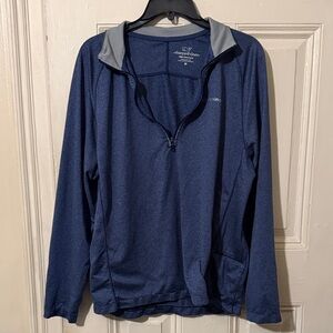 Vineyard Vines Men’s Performance 1/4 Zip Pullover – M – Heather Navy Stretch